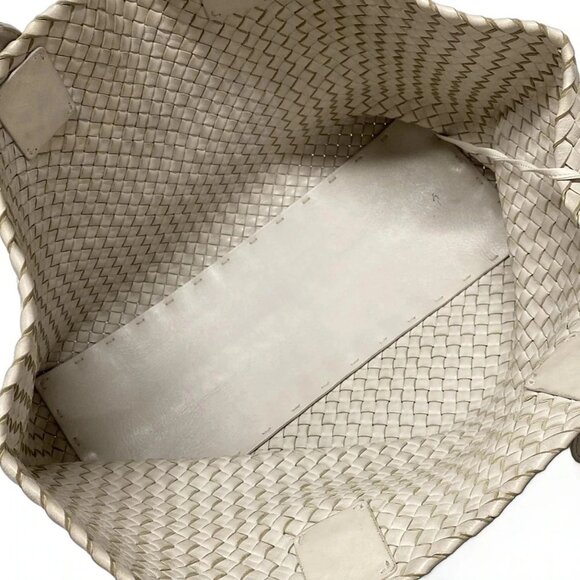 Auth BOTTEGA VENETA Cabas MM - Light gray Leather B********* Tote Bag - Picture 14 of 15